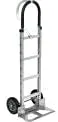 Global Industrial Aluminum Hand Truck Loop Handle, Mold-On Rubber Wheels