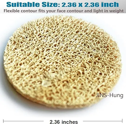 18 Pack Natural Loofah Sponge Exfoliating Face Pads - Facial Body Scrubbers Pad - When Bath Shower and Spa - Loofa Sponges Brush Scrub - Bulk Loofahs Scrubber - Cleansing Skin for Women and Men