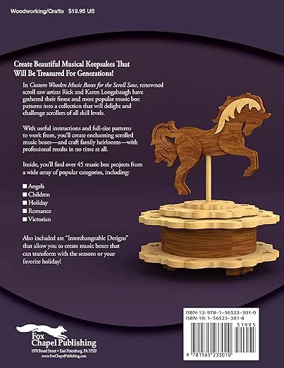 Custom Wooden Music Boxes for the Scroll Saw: Over 45 Projects from the Berry Basket Collection (Fox Chapel Publishing)