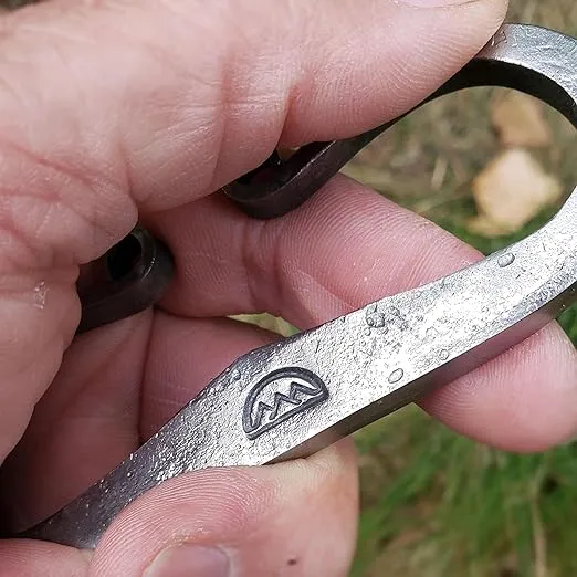 Traditional Flint & Steel Striker - Forged High Carbon Steel - Primitive Bushcraft Firestarting Tool - Essential Piece for a Primitive Fire Making Kit