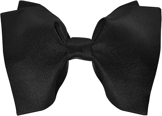 Mens 100% Satin Silk Oversized Pre-tied Bowtie Handmade Solid Formal Tuxedo Big Bow Ties