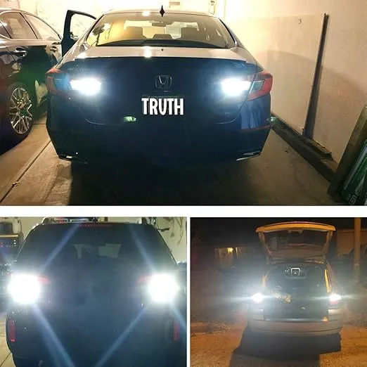 4PCS Super Bright 921 T15 912 W16W LED Reverse Lights, Error Free 904 Led 921 Bulbs 45SMD-4014 Chipsets, 912 921 906 LED Car Bulbs For Car Truck Backup Reverse Lights, 1500 Lumens 6500K White