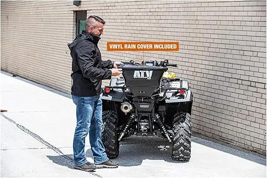 Buyers Products ATVS100 ATV Broadcast Spreader, All-Purpose Spreader for Salt, Seed & Fertilizer, 100 lb. Capacity W/ Rain Cover, ATV/UTV, Deer Feed Spreader, Salt Spreader, Lawn & Garden Spreader