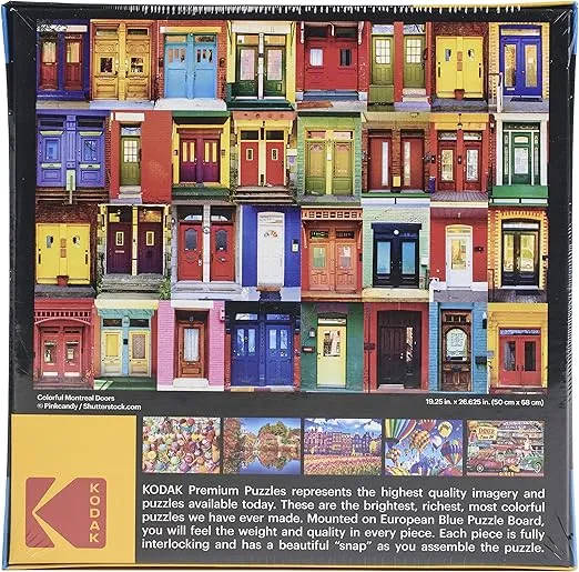 RoseArt - Kodak Premium - Colorful Montreal Doors - 1000 Piece Jigsaw Puzzle for Adults