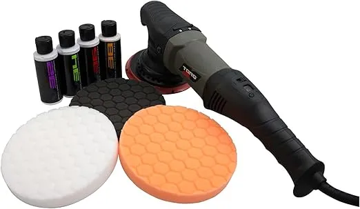 Chemical Guys BUF502X - TORQ22D Random Orbital Polisher, Pads, Polishes & Compounds Kit (Safe for Cars, Trucks, SUVs, & More) - 8 Items
