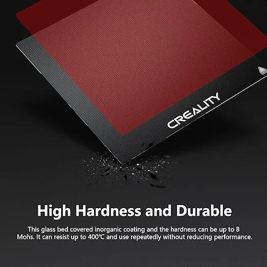 Creality Official Ender 3 Glass Bed 3D Printer Platform, 235x235MM Tempered Glass Plate Build Surface for Ender 3 PRO/Ender 5 PRO/Ender 3 S1/Ender 3 Neo/Ender 3 V2 Neo, Good Adhesion Remove Easily