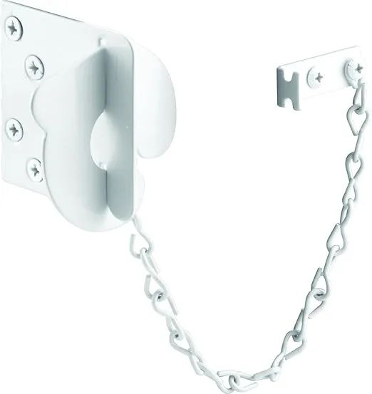 Prime-Line U 9493 Texas Security Bolt, Stamped Steel Construction, White Painted Finish (Single Pack)