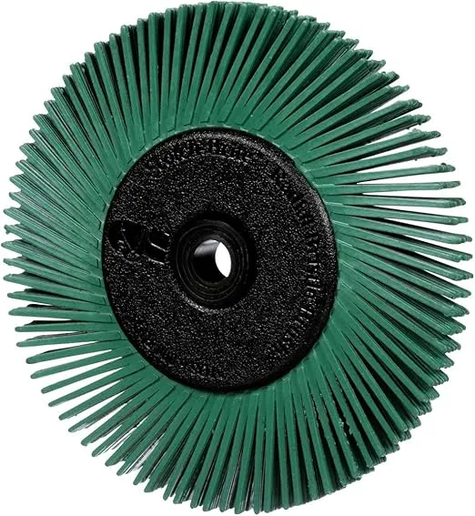 Radial Bristle Brush with Adaptor, 6-Inch by .5-Inch by 1-inch, 50-Grade