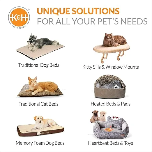 K&H Pet Products Extreme Weather Kitty Pad or Small Lectro-Kennel Deluxe Cover Gray 12.5 X 18.5 Inches