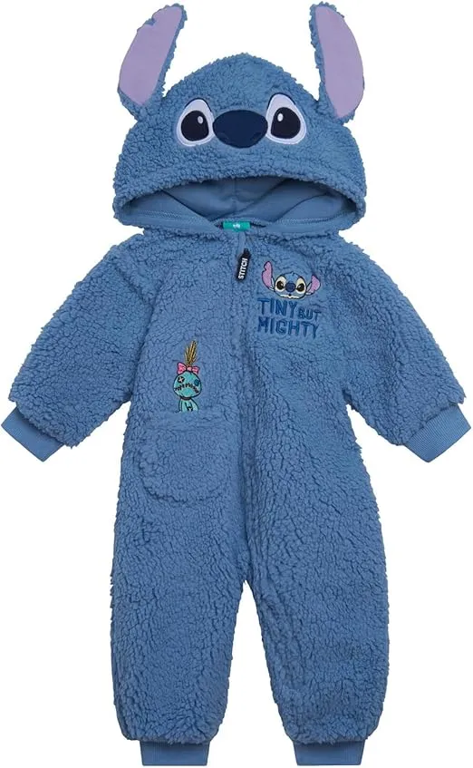 Disney Winnie The Pooh Mickey Mouse Lilo & Stitch Jack Skellington Monsters Inc Baby Zip Up Coverall Newborn to Infant Sizes