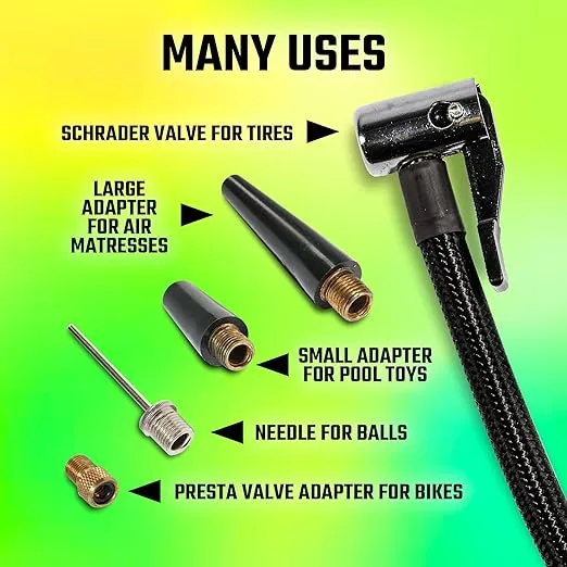 Slick Products Portable Digital Tire Pressure Gauge, Air Compressor, Tire Inflator up to 140 PSI with Rechargeable Battery, Flashlight, Emergency Blinker, and Power Bank (1), Black