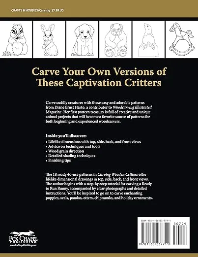 Carving Wooden Critters: Includes Power Carving Techniques (Fox Chapel Publishing)