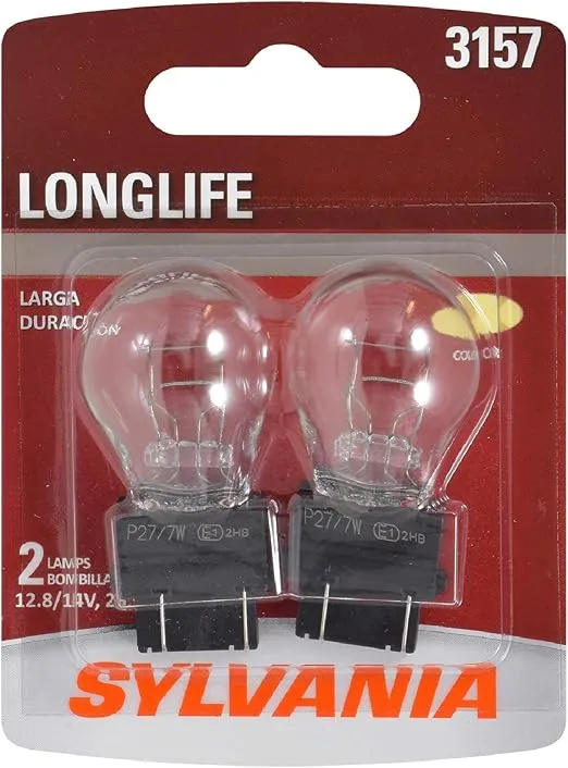 SYLVANIA 3157 Long Life Miniature Bulb, (Contains 2 Bulbs)