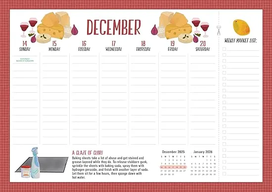 The Kitchen Companion Page-A-Week Calendar 2025: It's Magnetic! Perfect for the Fridge, Wall, or Desk