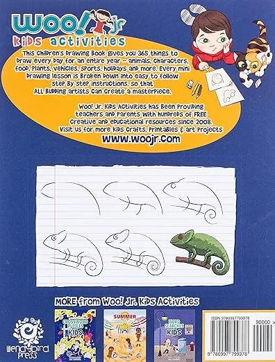 The Drawing Book for Kids: 365 Daily Things to Draw, Step by Step (Woo! Jr. Kids Activities Books) (Drawing Books for Kids)