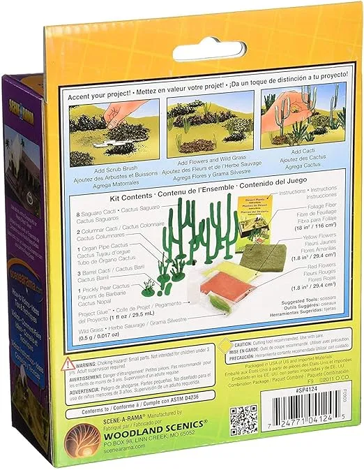 Woodland Scenics SP4124 Desert Plants Diorama Kit
