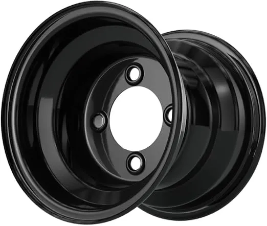 8 inch Topspin Sawtooth Tire & Steel Wheel Standard Golf Cart Assembly - Sold as One Unit