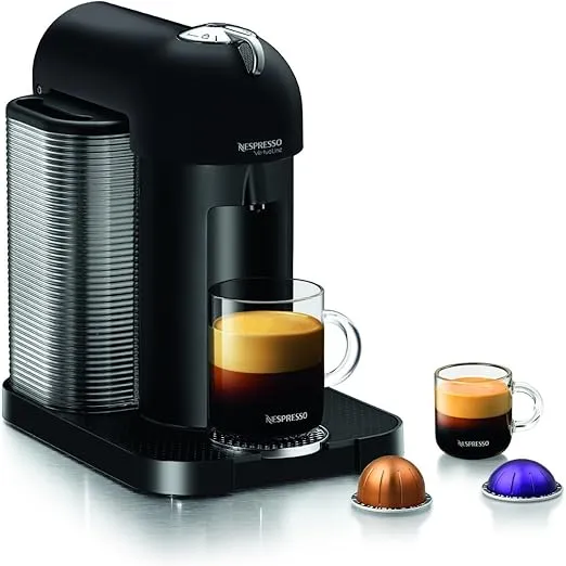 Nespresso GCA1-US-BM-NE VertuoLine Coffee and Espresso Maker, Matte Black (Discontinued Model)