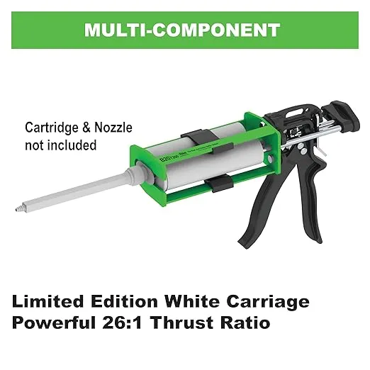 Albion Engineering Company B26T200 200 Series B-Line Manual Multi-Component Cartridge Epoxy Adhesive Gun, 1:1 Ratio (100 x 100 ml) & 2:1 Ratio (215 ml)