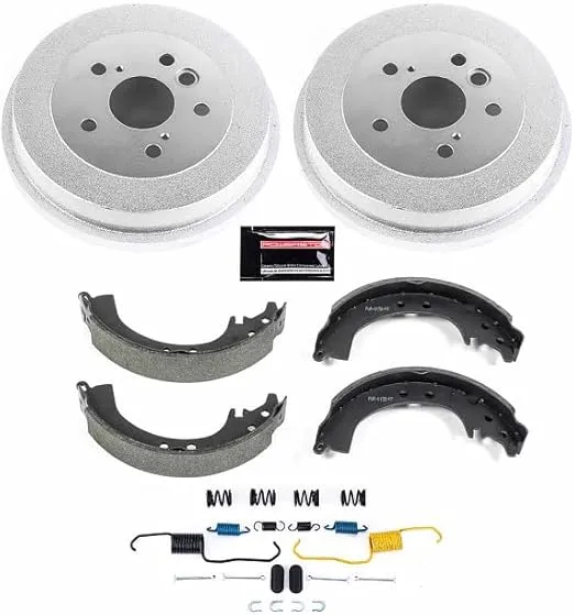 Power Stop KOE15297DK Autospecialty Rear Replacement Brake Kit-OE Brake Drums & Ceramic Brake Pads For Toyota RAV4 1996-2002 [Model Specific]