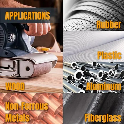 POWERTEC 3 x 18 Inch Sanding Belts, 2 Each of 40/60/80/100/120 Grits, 10PK, Aluminum Oxide Belt Sander Sanding Belt Assortment for Portable Belt Sander, Wood & Paint Sanding, Metal Polishing (110801)