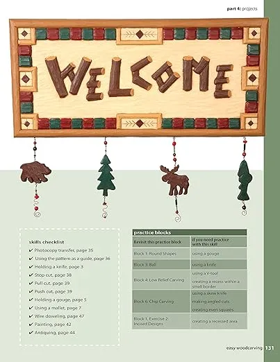 Easy Woodcarving: Simple Techniques for Carving and Painting Wood (Fox Chapel Publishing) Beginner-Friendly Guide to Getting Started; Step-by-Step Instructions, Skill-Building Exercises, and Projects