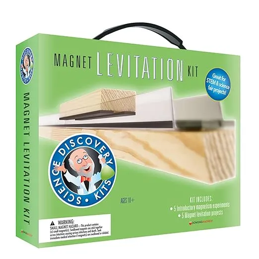 Dowling Magnets Science Discovery Kit: Magnet Levitation. Science Experiments (Magnetic Levitation Train Kit)/Science Lab/Engineering Kit/STEM Kit/Physics for Kids and Teens/Magnet Set. Item 731100.