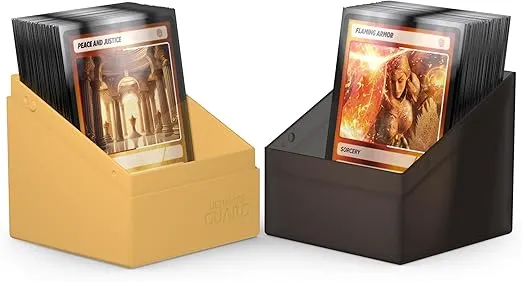 Ultimate Guard Exlcusive Boulder Druidic Secrets 100+, Deck Case for 100 Double-Sleeved TCG Cards, Sol, Secure & Durable Storage for Trading Card Games