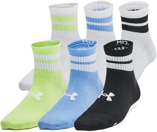 Under Armour Kids' Youth Essential Quarter Socks (6 Pairs)
