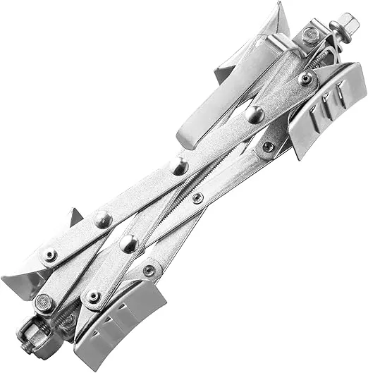 VEVOR Camper Wheel Chock Stabilizer, X-Shaped RV Stabilizer Wheel Chock, Fit for 1.5" to 10" Tire Space, 2 Sets of Wheel Chocks with Ratchet Wrench and Storage Bag for Campers Travel Trailers Trucks