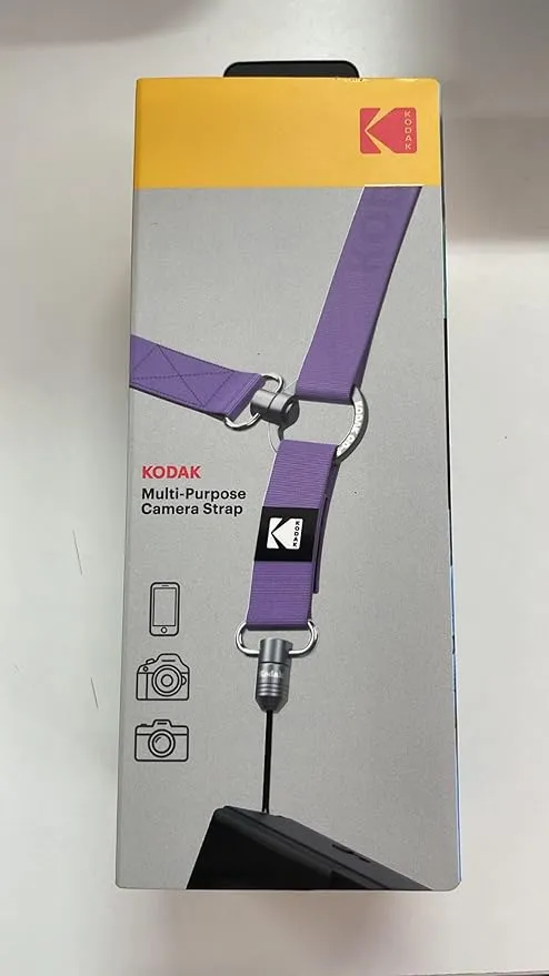 KODAK Multi-Purpose Camera Strap (Purple) - Quick-Detach System, Lightweight, Durable Metal Swivels, Multiple Usages, SLR Cameras, Compact Cameras, Smart Phones