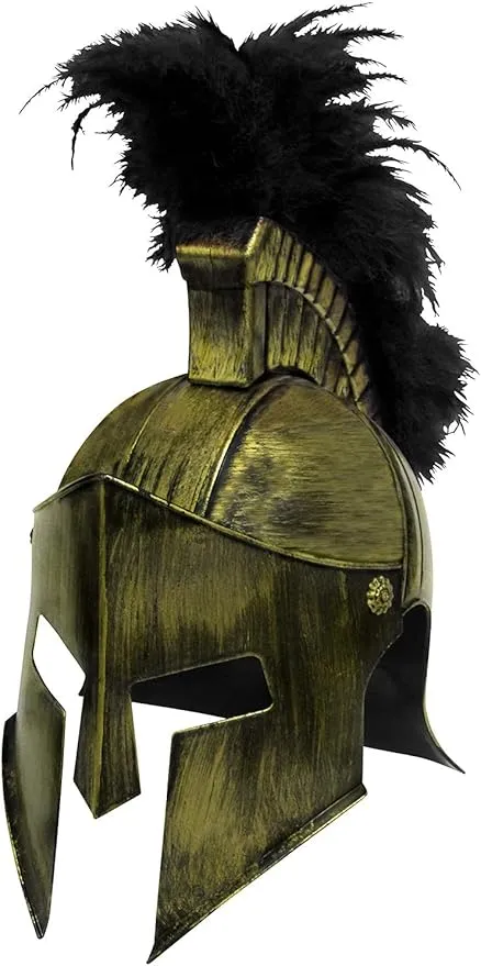 Nicky Bigs Novelties - Adult Gladiator Helmet Spartan Helmet Costume Medieval Greek Athena Helmet with Folding Face Mask