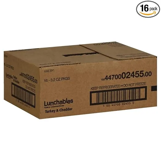 Kraft Oscar Mayer Lunchable Turkey and Cheddar Cheese, 4.5 Ounce -- 16 per case.