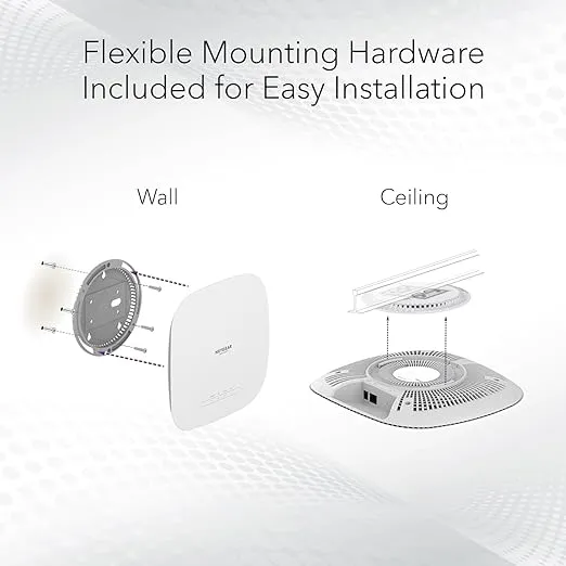 NETGEAR Cloud Managed Wireless Access Point (WAX615PA) - WiFi 6 Dual-Band AX3000 Speed | Up to 256 Client Devices | 802.11ax | Insight Remote Management | PoE+ Powered or Included AC Adapter