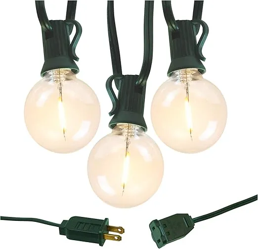 LumaBase Electric LED Globe String Lights with 25 Clear Bulbs