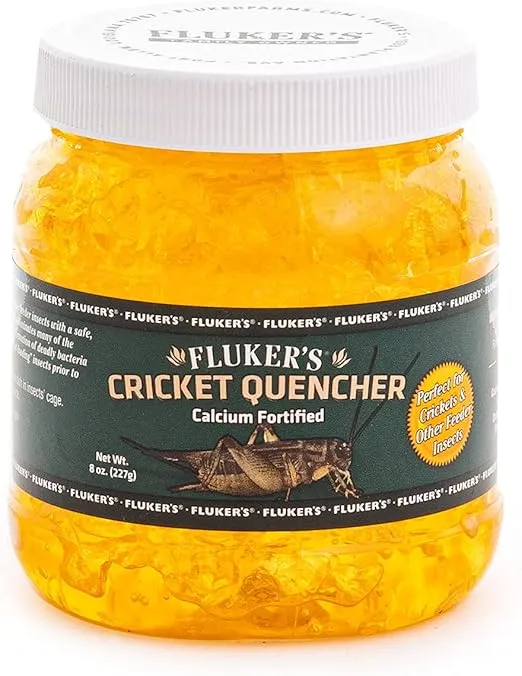 Fluker's Cricket Quencher Calcium Fortified, Easy to Use Gel Formula, 8 oz