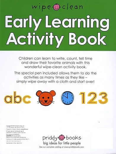 Wipe Clean: Early Learning Activity Book (Wipe Clean Activity Books)