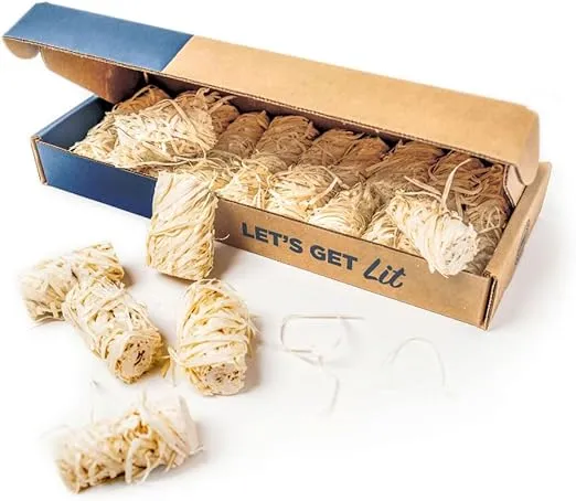 All-Natural Pine & Wax Fire Starters | 20 Pieces of Super-Dense Fire Starters for Charcoal Grills, Campfires, Fireplaces, Bonfires | Waterproof | Burns Stronger & Longer