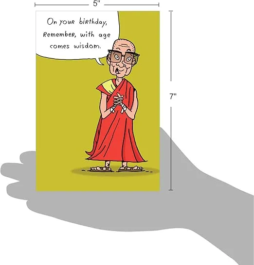 NobleWorks - Funny Birthday Greeting Card with 5 x 7 Inch Envelope (1 Card) Bday Age Wisdom 8576Z