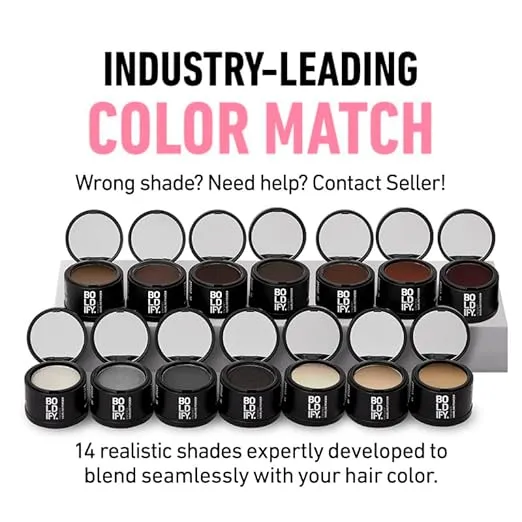 BOLDIFY Hairline Powder - Root Touch Up & Hair Loss Cover Up, Instant Gray Coverage 48-Hour Stain-Proof Hair Color Powder for Women & Men, Hair Fibers and Hair Topper Alternative (Light Brown)