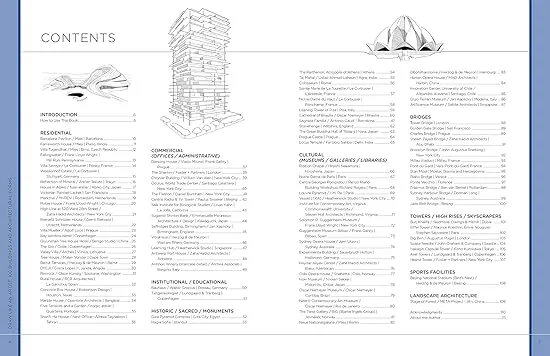Draw Like an Artist: 100 Buildings and Architectural Forms: Step-by-Step Realistic Line Drawing - A Sourcebook for Aspiring Artists and Designers (Volume 6) (Draw Like an Artist, 6)