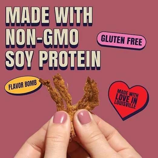Louisville Vegan Jerky - Maple Bacon Vegan Meat - Lip-Smacking Vegan-Friendly & Vegetarian Jerky - Non-GMO Soy Protein, Gluten-Free High Protein Vegan Snacks