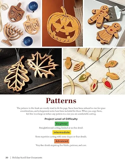 Holiday Scroll Saw Ornaments: 200+ Clean, Classic Woodworking Patterns (Fox Chapel Publishing) Designs for Christmas, Hanukkah, New Year's, Halloween, Easter, Valentine's, and More