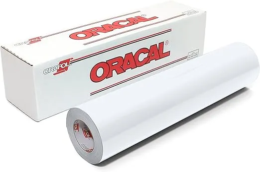 Oracal 651 Matte White Vinyl Roll for Craft Cutters and Vinyl Sign Cutters (12" x 25')