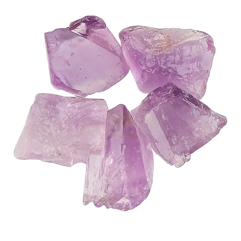 Natural Raw Purple Amethyst Gemstones, Rough Stones, Wholesale Stones, Jewelry Making, Loose Supply, DIY Craft, Healing Crystals, February Birthstone, 5 pcs