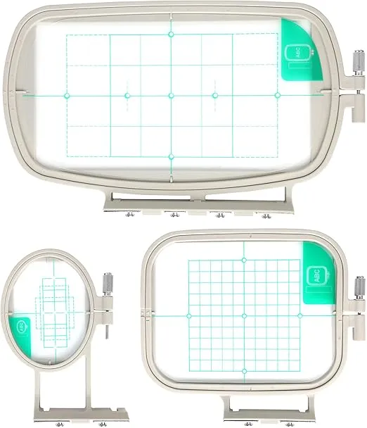 Sew Tech Embroidery Hoops for Brother SE700 SE600 PE535 PE550D PE545 SE400 PE525 PE540D PE500 SE625 SE425 M380D Innovis Babylock Brother Embroidery Machine Hoop (3in1 Set)