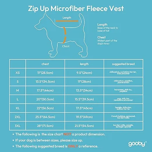 Gooby Zip Up Microfiber Fleece Dog Sweater - Green, Small - Warm Double Layered Soft Microfiber Fleece Step-in Dog Jacket Without Ring Leash - Winter Dog Sweaters for Small Dogs and Medium Dogs