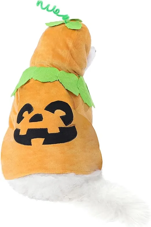 Spooktacular Creations Pet Dog Cute Pumpkin Hoodie Costume for Halloween Dress Up Party, Pet Carnival,Pet Cosplay