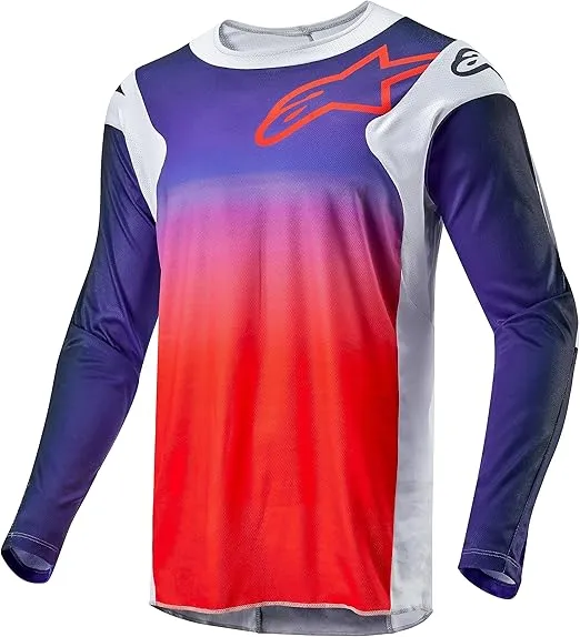 Alpinestars 3761324-924-L: Racer Hoen Jersey Light Grey/Hot Orange/Black Lg