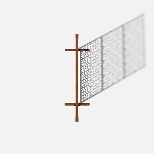 Veradek Corten Steel Outdoor Privacy Screen Series - Parilla Privacy Screen Set w/Stand (65% Privacy) | Made from Durable Materials; Easy Set-Up | Modern Décor for Patio Privacy, Room Divider, Fences